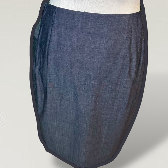NWT Narciso Rodriguez Navy Blue Virgin Wool & Mohair Blend Pencil Skirt Size 8 - Picture 8 of 16